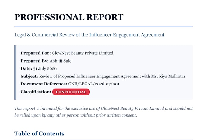 draft professional commercial contracts